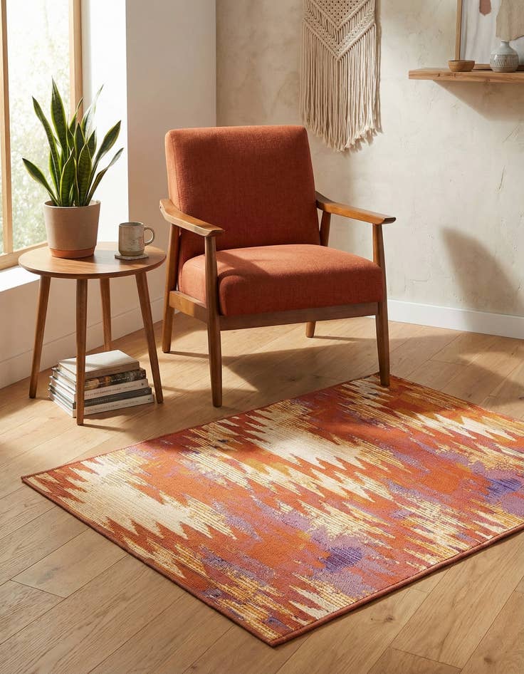 Detail image of 2' 2 x 3'  Washable Modern Indoor / Outdoor Rug