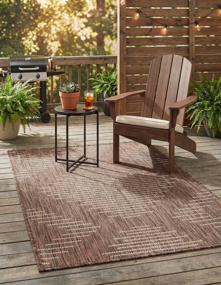 Detail image of 2' x 3'  Washable Modern Indoor / Outdoor Rug