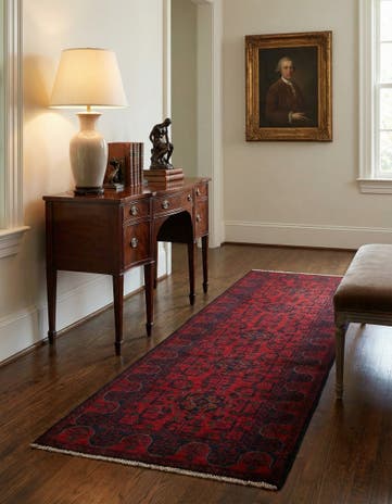 2' 8 x 9' 7 Hand Knotted Khal Mohammadi Wool Runner Rug