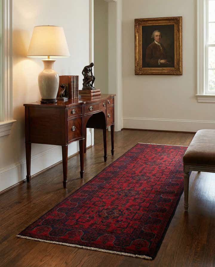2' 8 x 9' 7 Hand Knotted Khal Mohammadi Wool Runner Rug