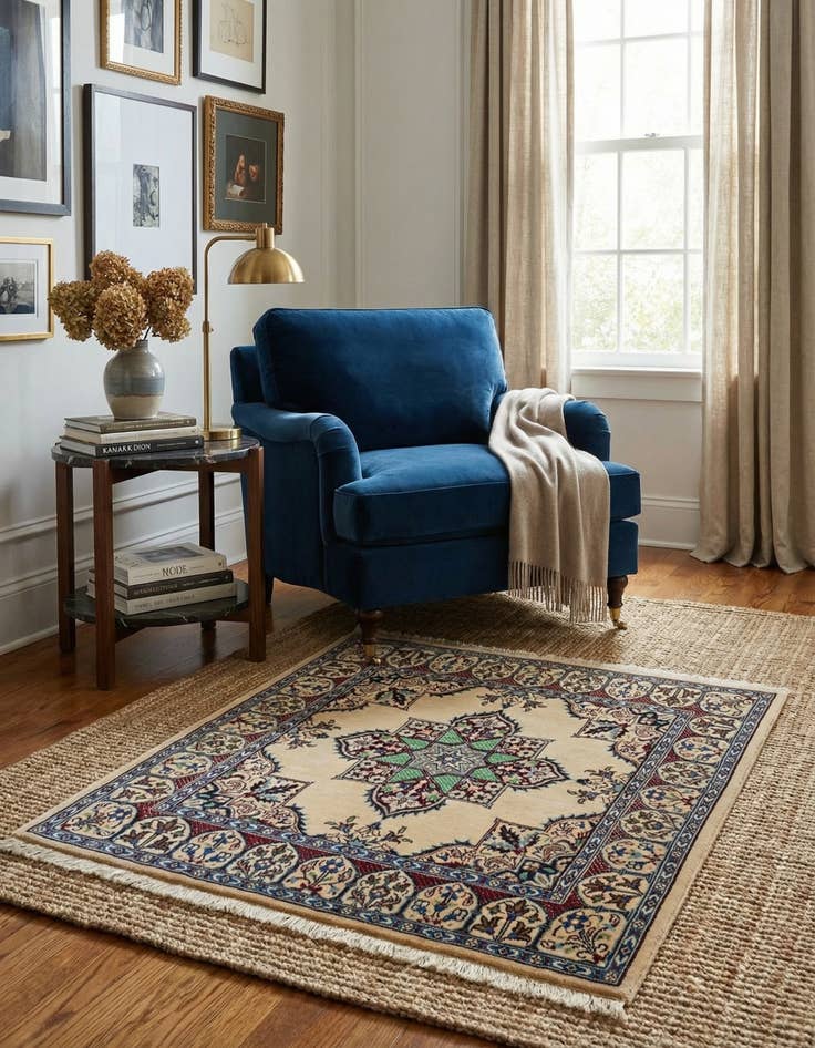 Detail image of 3' 3 x 3' 7 Nain Rug