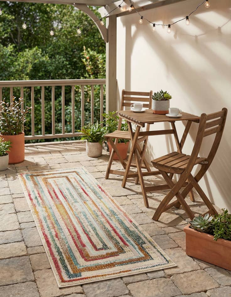 Detail image of 2' x 6' Easy-Clean Casablanca Indoor / Outdoor Runner Rug