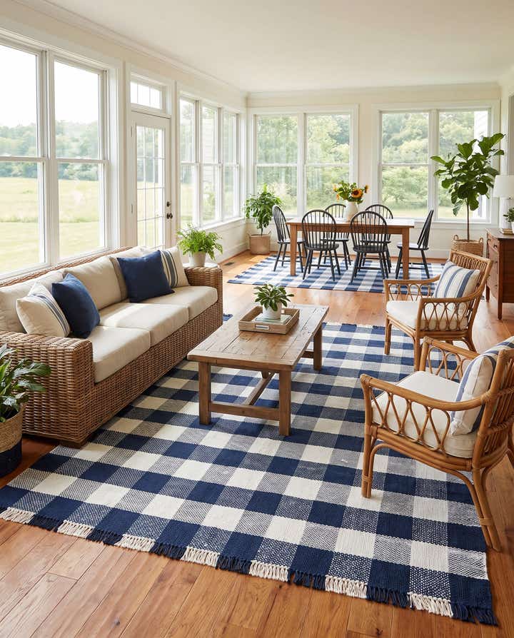 275cm x 365cm Fácil de limpiar Eco Plaid Washable Alfombra Comprar todos los estilos