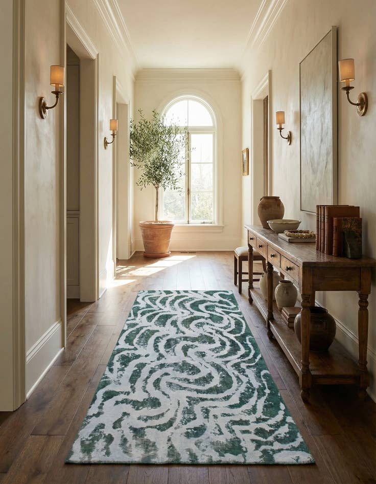 Detail image of 4' 6 x 8' 8  Hand Knotted Ultra Vintage Persian Wool Runner Rug