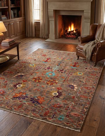 5' 1 x 6' 5 Hand Knotted Ariana Ziegler Rug
