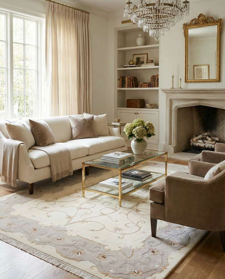 5' 9 x 7' 10 Hand Knotted Darya Wool Rug