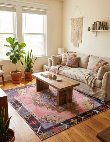 7' 6 x 7' 6 Washable Timeless Square Rug