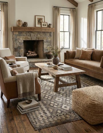 6' 9 x 9' 6 Hand Knotted Kilim Maymana Wool Rug