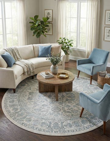 Jill Zarin 7' 10 x 7' 10 Uptown Central Park Round Rug