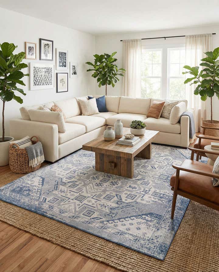 9' x 12' Easy-Clean Aztec Indoor / Outdoor Rug