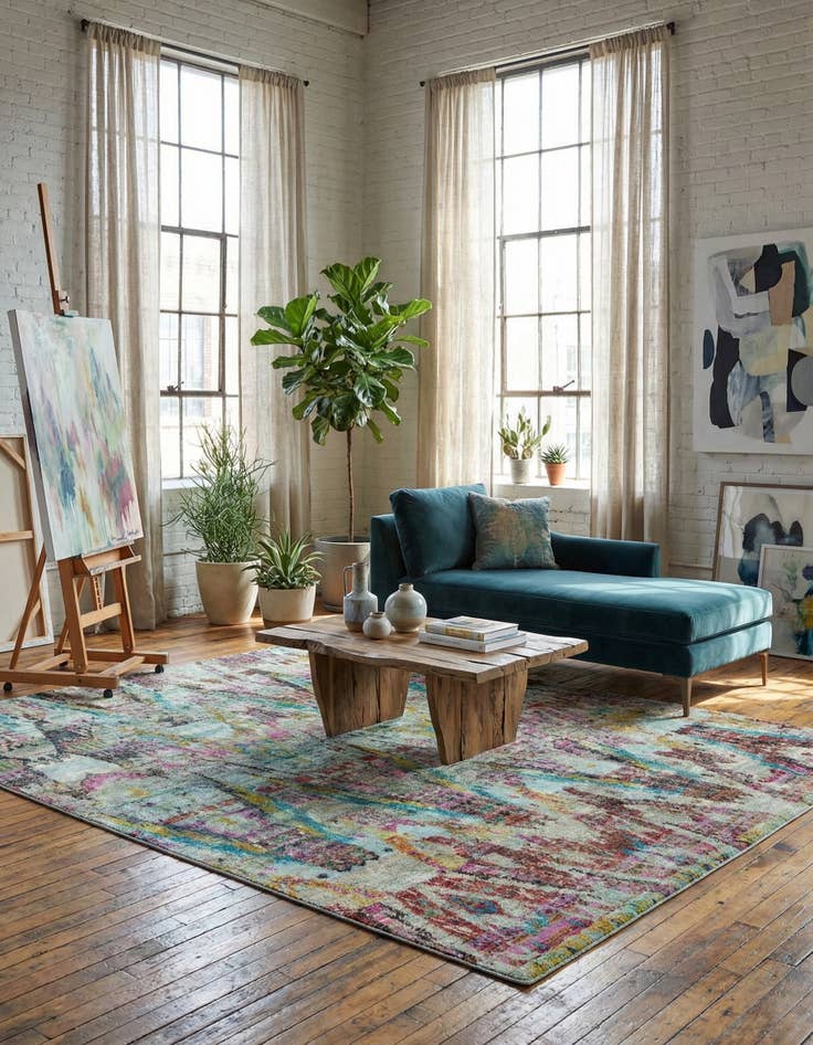 Detail image of  5' 11 x 9' 2  Hand Knotted Kundan Rug