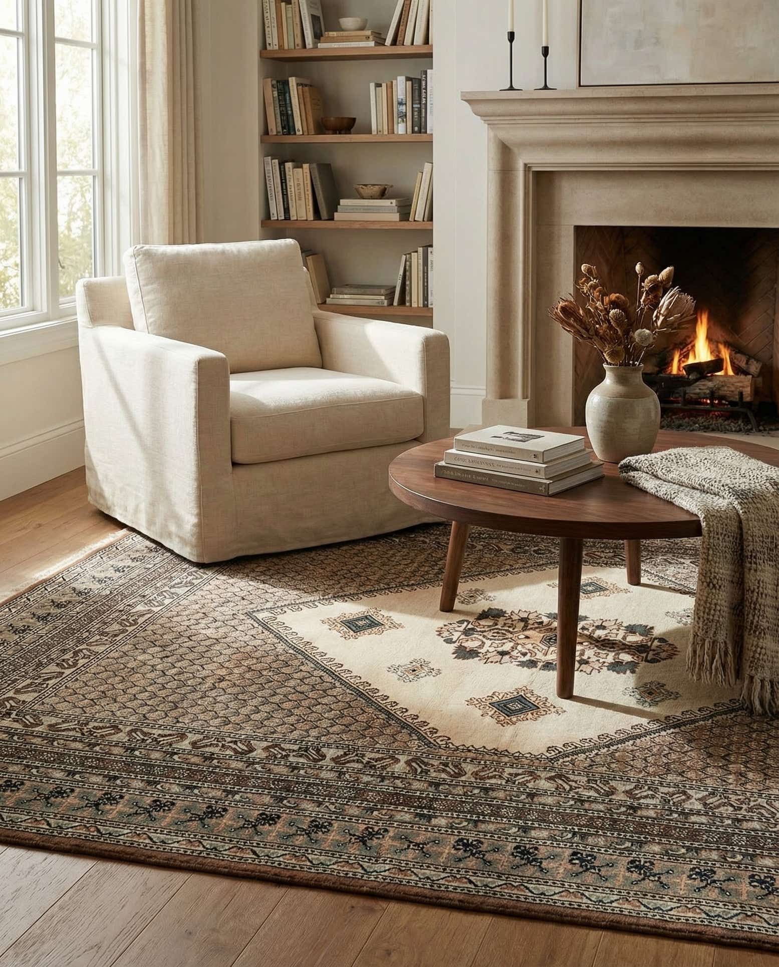 170cm x 240cm anudado a mano Lahour Alfombra Oriental Lana
