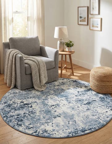 5' x 5' Aurora Round Rug
