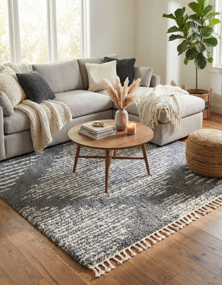 Detail image of  7' 10 x 7' 10 Serenity Shag Square Rug