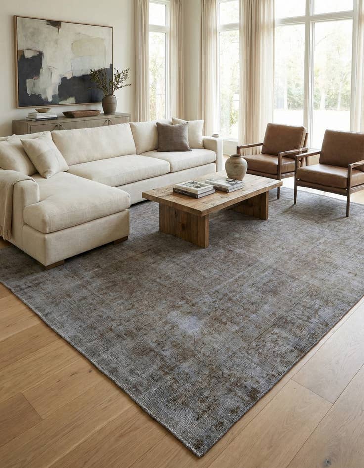 Detail image of 7' 10 x 10' 10 Hand Knotted Ultra Vintage Persian Wool Rug