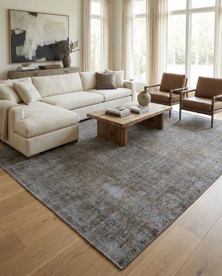Detail image of 7' 10 x 10' 10 Hand Knotted Ultra Vintage Persian Wool Rug
