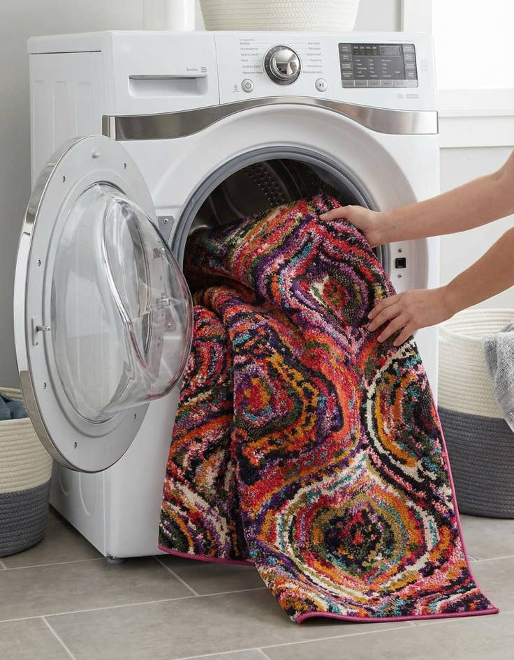 Detail image of  3' 3 x 5' 3  Washable Hyacinth Rug