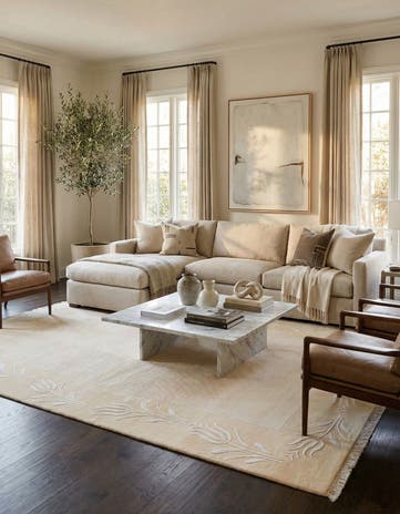 6' 10 x 9' 5 Hand Knotted Darya Wool Rug