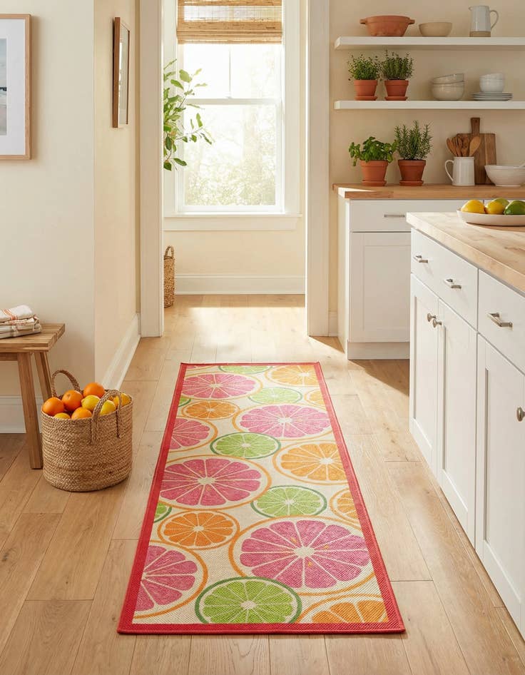 Detail image of  2' x 5' 1  Washable Jill Zarin Caribbean Indoor / Outdoor Runner Rug