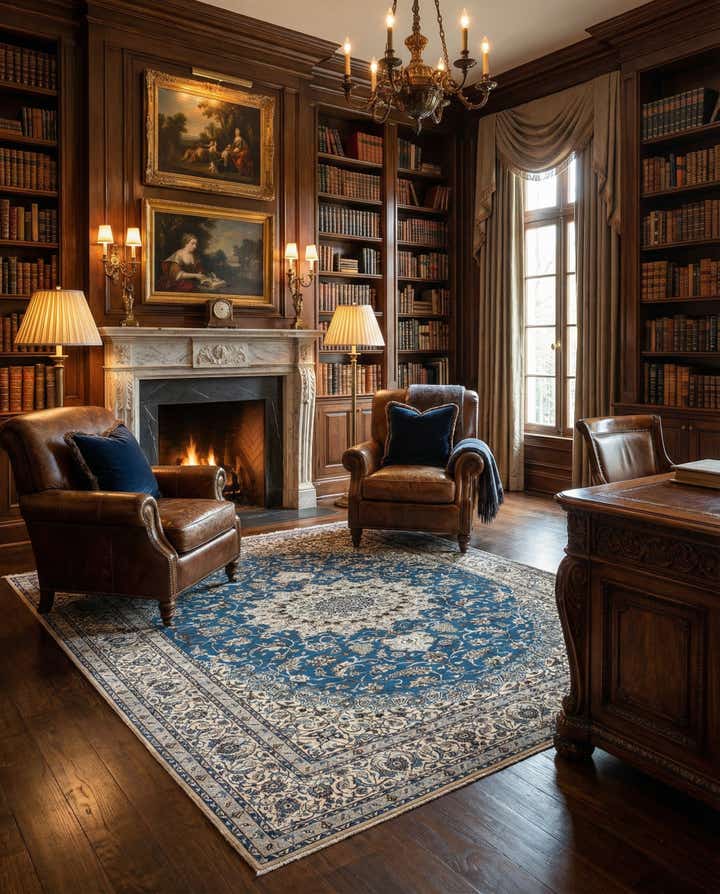 6' 11 x 10' 6 Hand Knotted Nain Rug