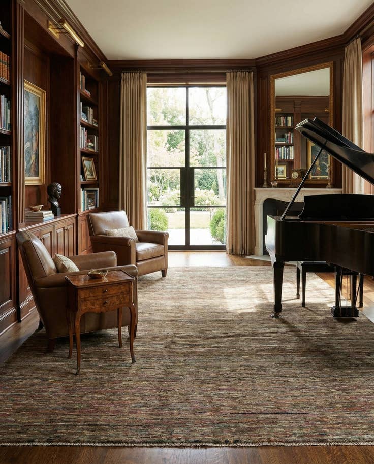 Detail image of 6' 8 x 9' 3 Hand Knotted Modern Ziegler Wool Rug