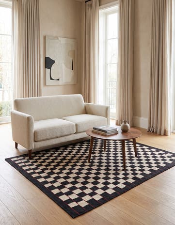 5' x 6' 4 Hand Woven Kilim Modern Wool Rug