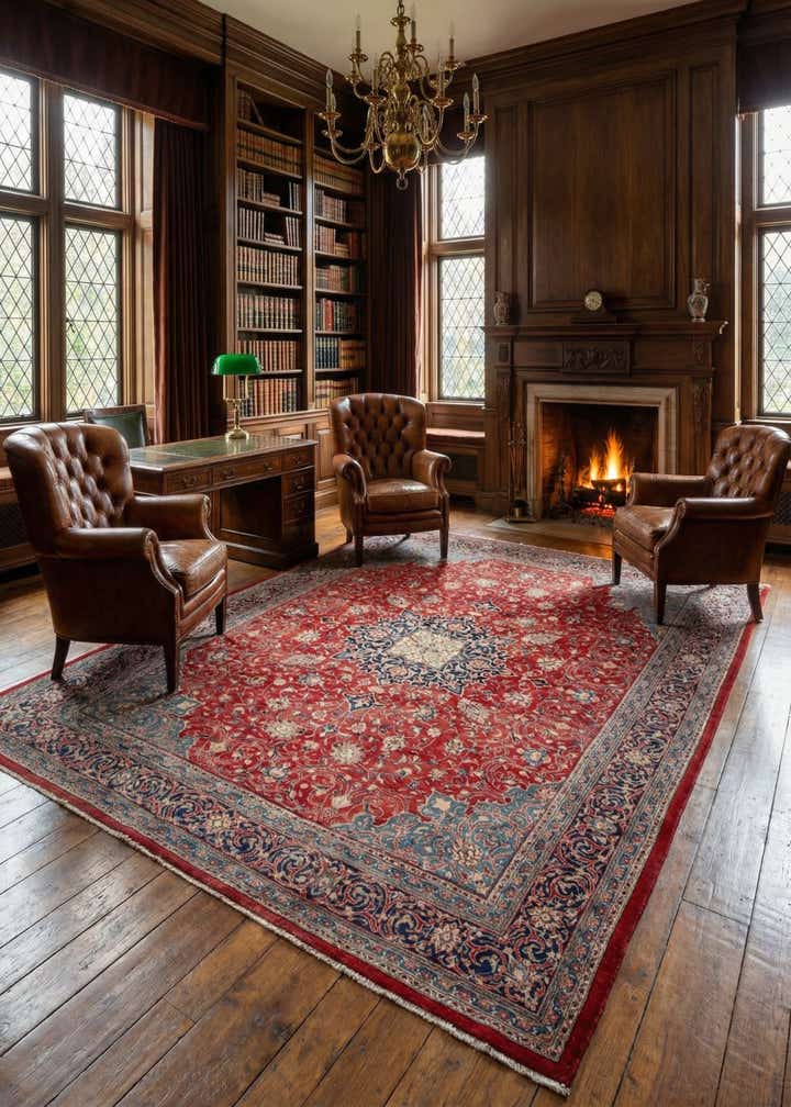 10' 2 x 12' 9 Hand Knotted Farahan Persian Wool Rug