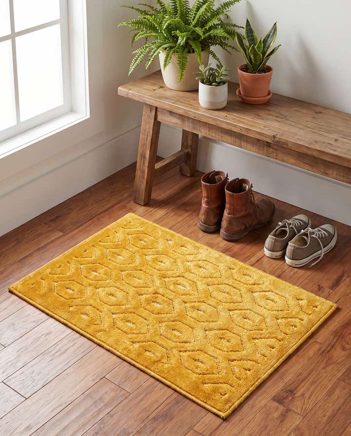 2' x 3' Easy-Clean Trellis Textured Indoor / Outdoor Rug