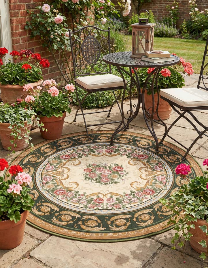 5' x 5' Easy-Clean Traditional Indoor / Ou...