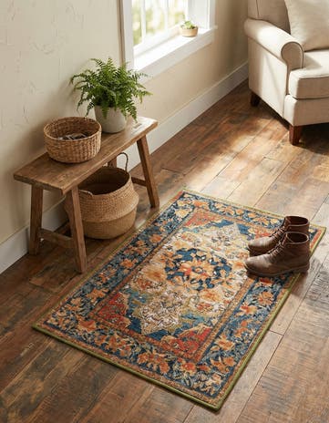 2' x 3' Easy-Clean Traditional Indoor / Outdoor Rug
