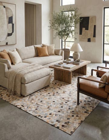 5' 4 x 7' 6 Cowhide Stocks Rug
