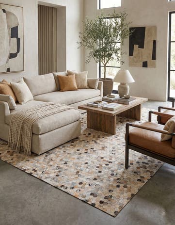 5' 4 x 7' 6 Cowhide Stocks Rug