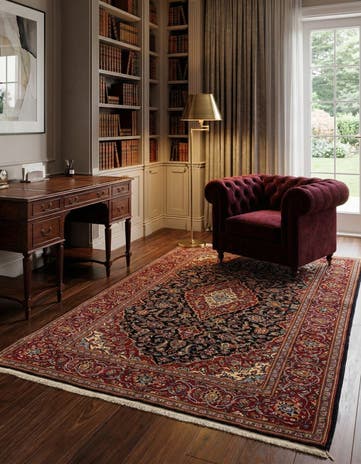 4' 8 x 7' 3 Kashan Rug