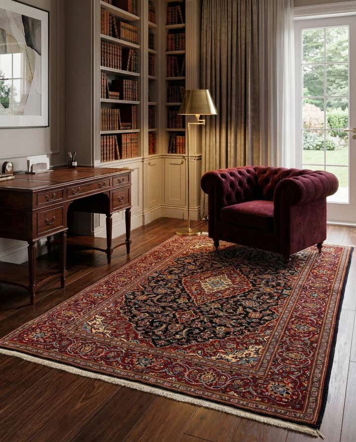 4' 8 x 7' 3 Kashan Rug