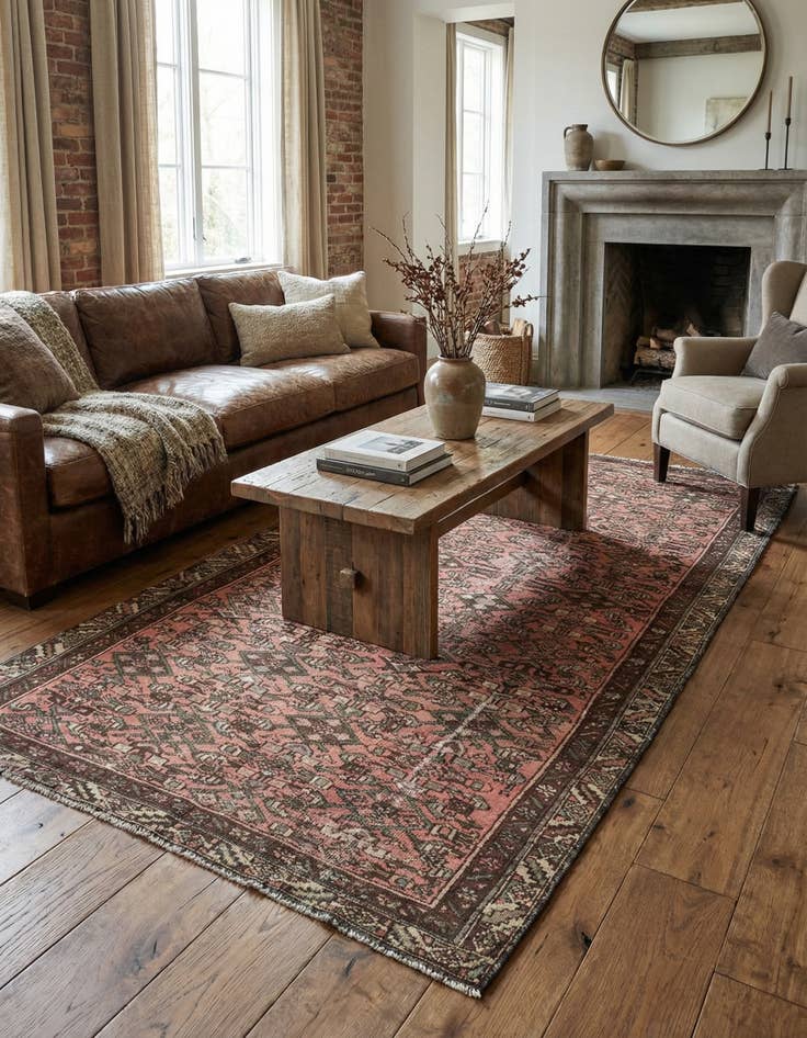 Detail image of 4' 4 x 8' 10  Hand Knotted Ultra Vintage Persian Wool Runner Rug