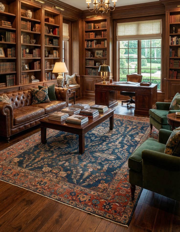 Detail image of 8' 7 x 12' 6  Hand Knotted Sarough Persian Wool Rug