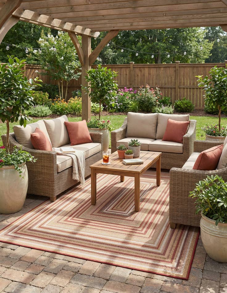 Detail image of 6' x 9'  Washable Baja Indoor / Outdoor Rug