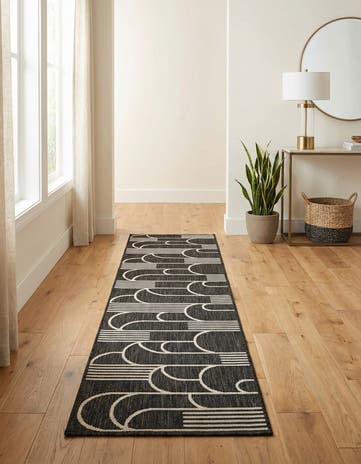 2' x 8' Easy-Clean Modern Indoor / Outdoor Runner Rug