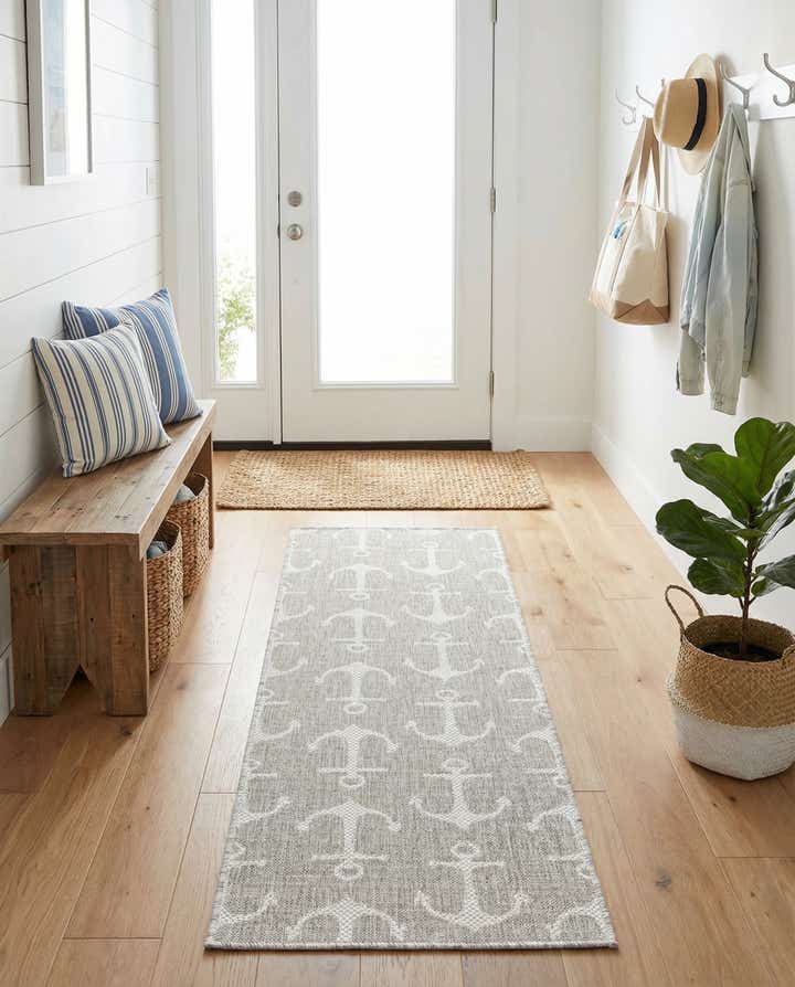 2' x 6' Easy-Clean Coastal Indoor / Outdoor Runner Rug