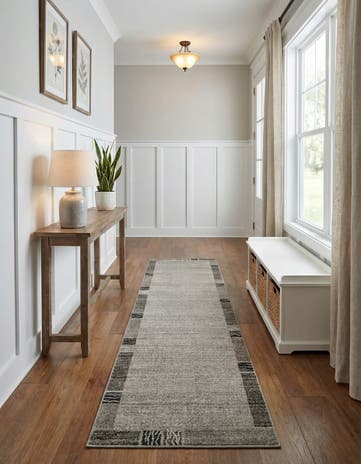 Light Gray Angelica Runner Rug