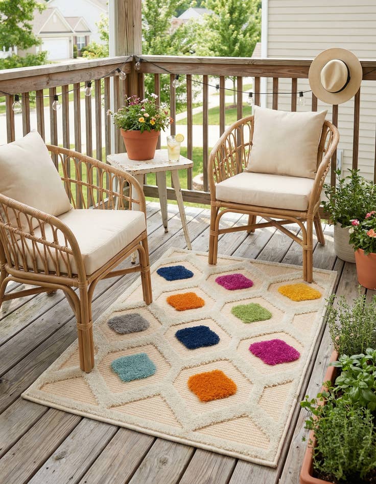 Detail image of  2' x 3'  Washable Aruba Indoor / Outdoor Rug