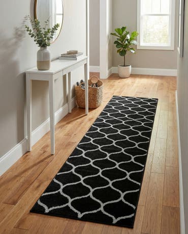  2' x 9' Lattice Frieze Runner Rug