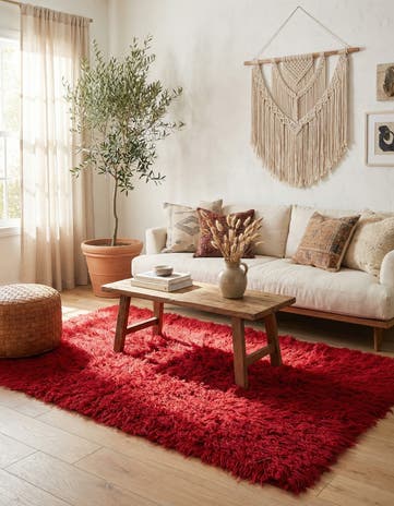3' 10 x 5' 10 Hand Knotted Moroccan Wool Rug