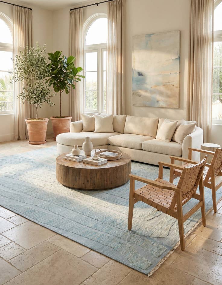 Detail image of 9' 3 x 14' 10  Hand Knotted Moroccan Wool Rug