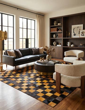 5' 2 x 8' Cowhide Stocks Rug