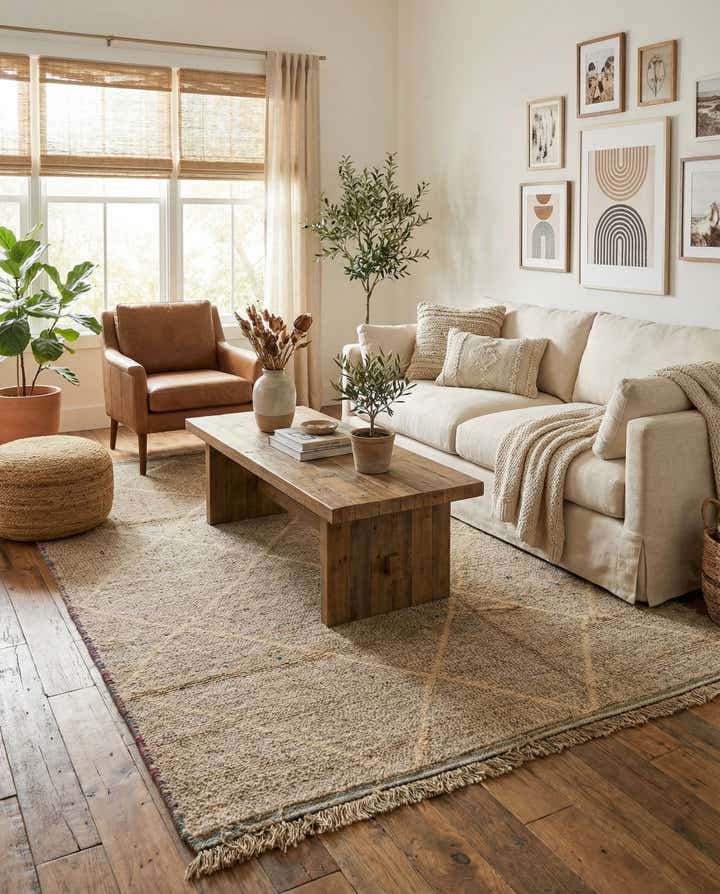 5' 9 x 9' 4 Hand Knotted Moroccan Wool Rug