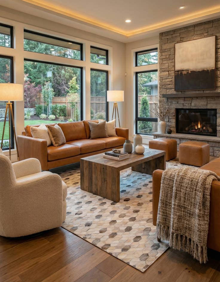 Detail image of 5' 1 x 7' 4 Cowhide Rug