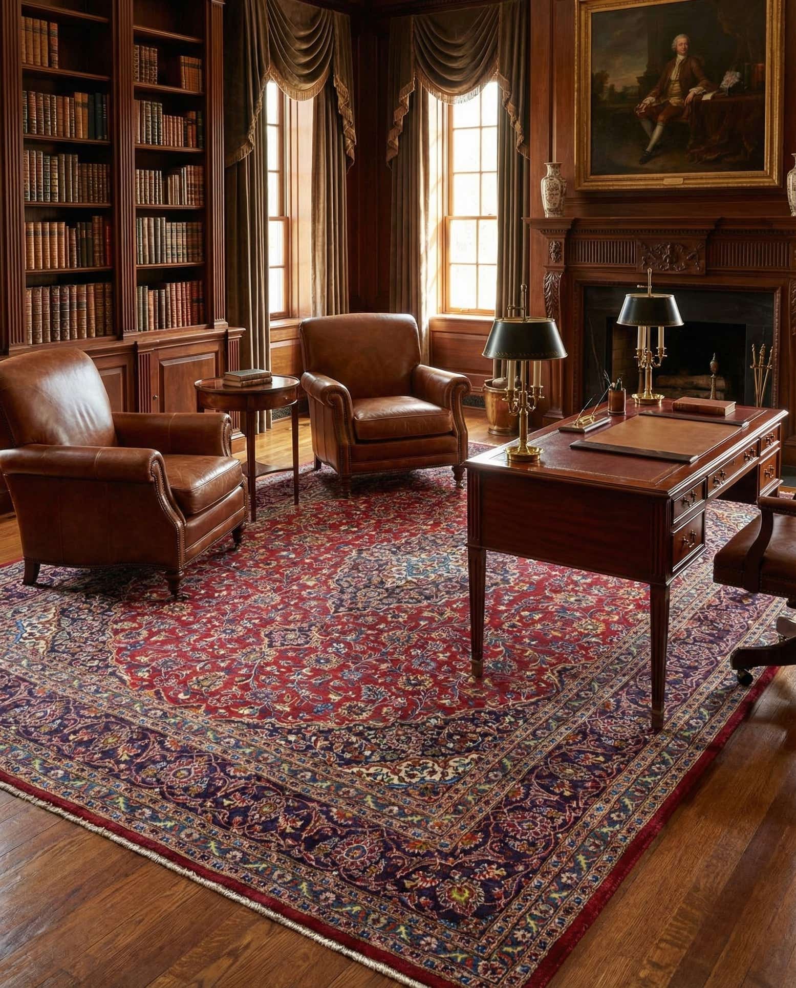 9' 7 x 12' 8 Hand Knotted Mashad Persian Wool Rug