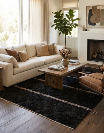 5' x 9' 4 Hand Knotted Moroccan Wool Rug