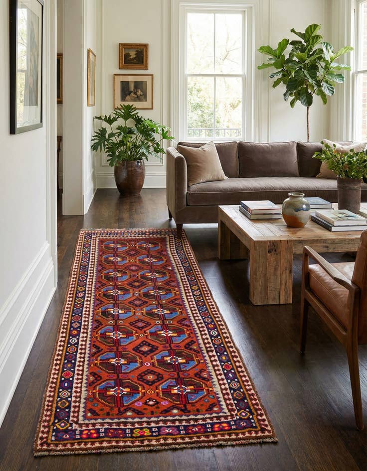 Detail image of  5' 4 x 11' 6  Hand Knotted Moroccan Wool Runner Rug